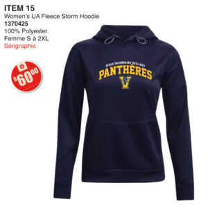 Item 15 Polyvalente Veilleux Women UA Fleece Storm Hoodie 1370425 2025