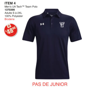 Item 04 Polyvalente Veilleux Men UA 1370399 Team Polo 2025
