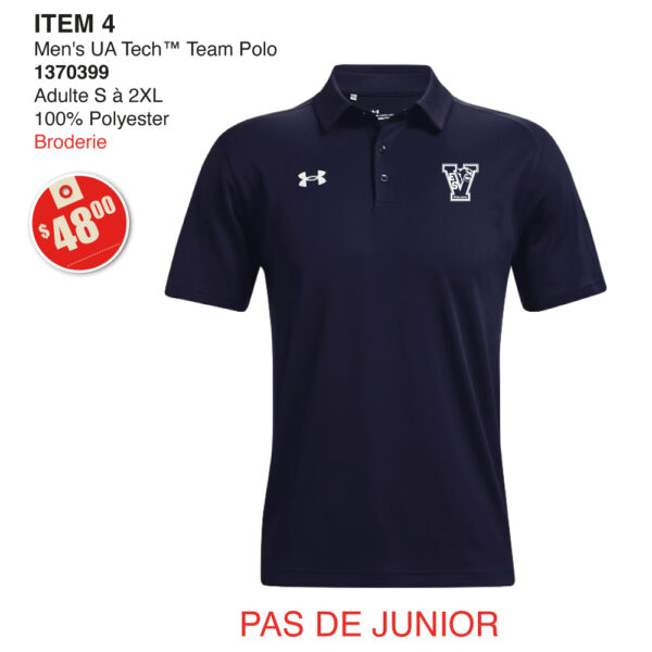 Item 04 Polyvalente Veilleux Men UA 1370399 Team Polo 2025