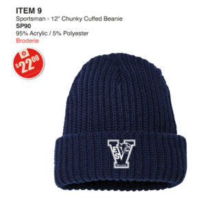 Item 09 Polyvalente Veilleux Sportsman 12 Chunky Cuffed Beanie SP90 2025